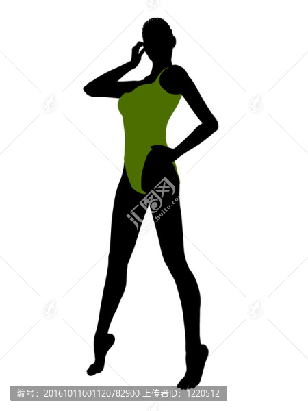 美國黑人女性泳裝剪影