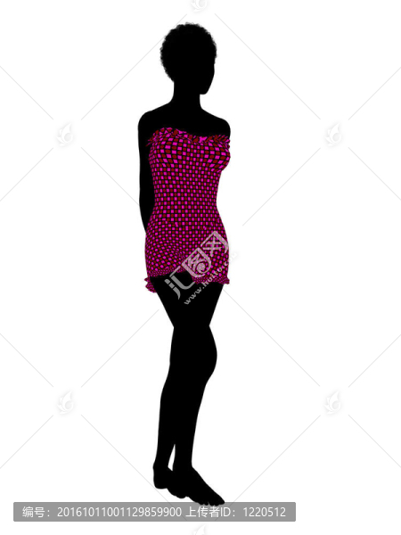 美國(guó)黑人女性泳裝剪影