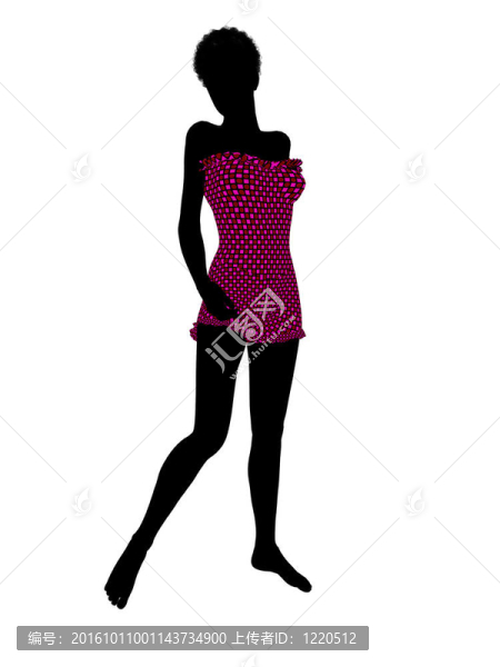 美國黑人女性泳裝剪影