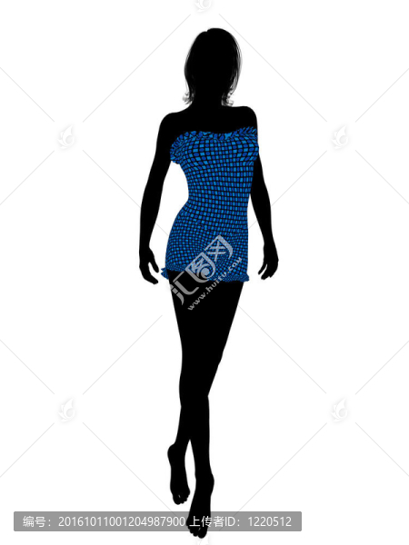女性泳裝的剪影