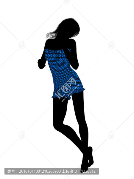 女性泳裝的剪影