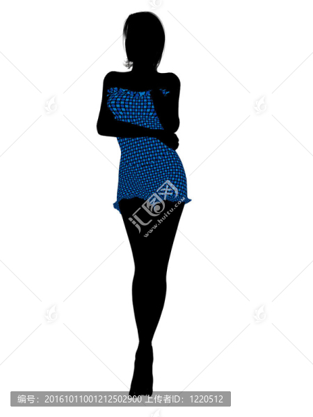 女性泳裝的剪影