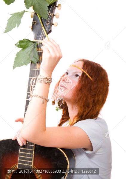 紅發(fā)女孩嬉皮士