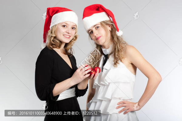 兩個美麗的女孩的肖像