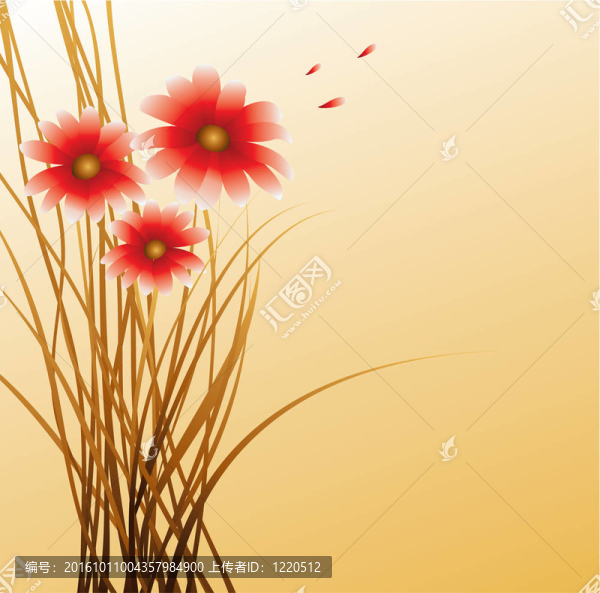 紅色花背景