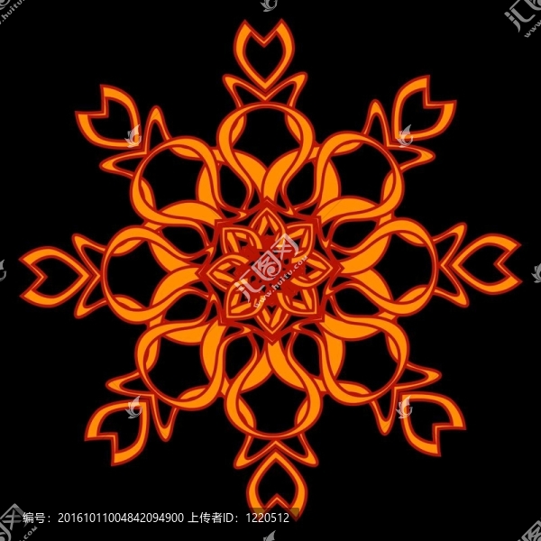抽象花的插圖