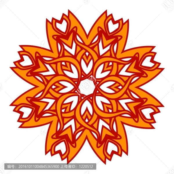 抽象花的插圖