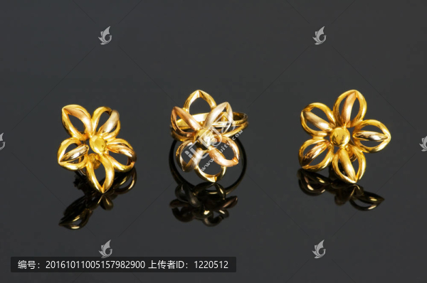 金戒指上的高反光背景