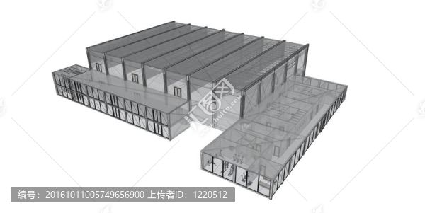 建筑三維繪制線框。白色的背景。