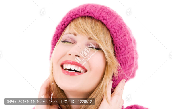 戴帽子的快樂(lè)少女