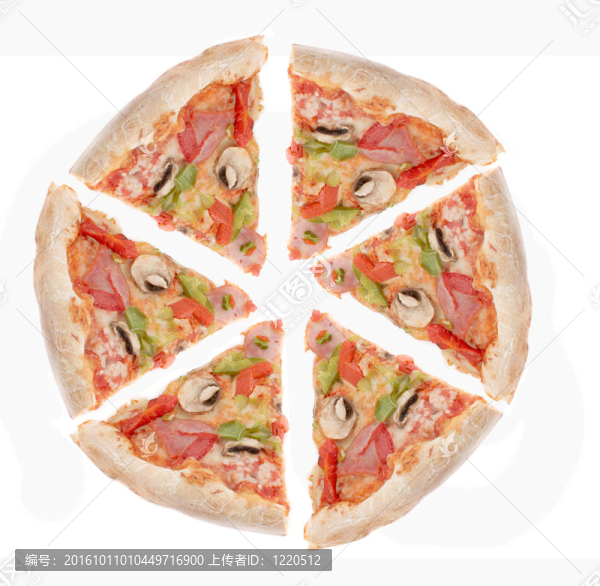 火腿；胡椒比薩餅片