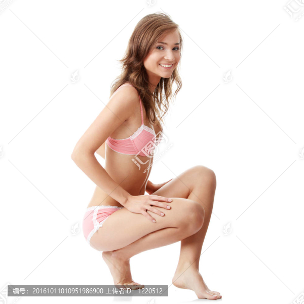 穿粉紅色內(nèi)衣的女人