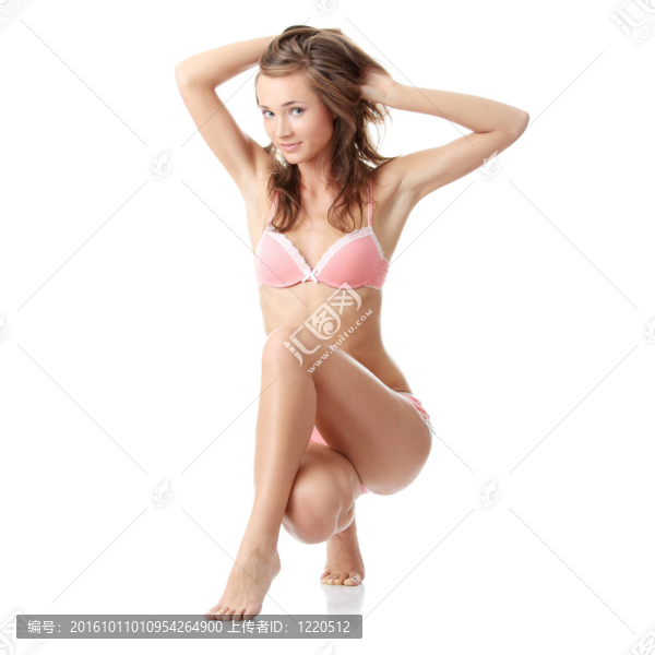 穿粉紅色內(nèi)衣的女人