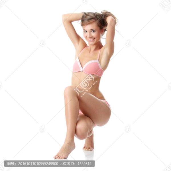 穿粉紅色內(nèi)衣的女人