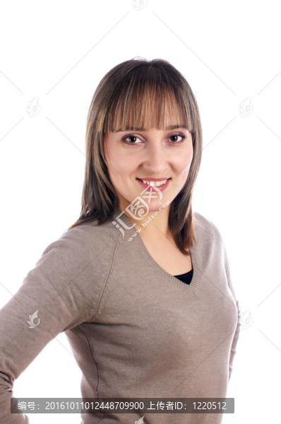 青年女性分離白