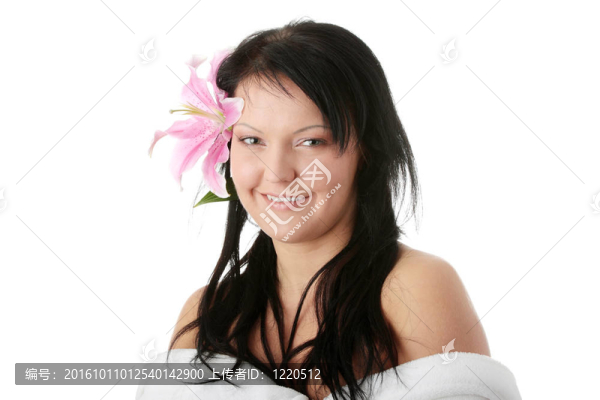 超重的女人與lily,flower