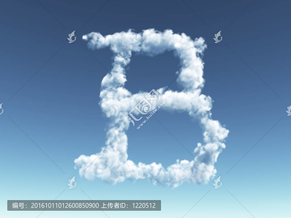 多云的字母B