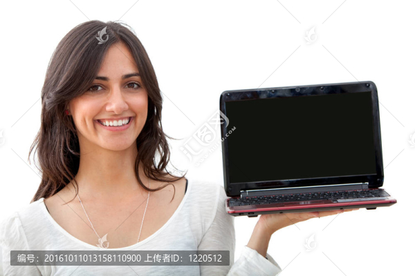 帶電腦的女孩