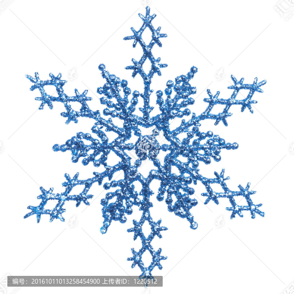 藍snowlfake圣誕飾品