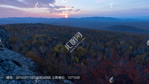 晚秋夕陽