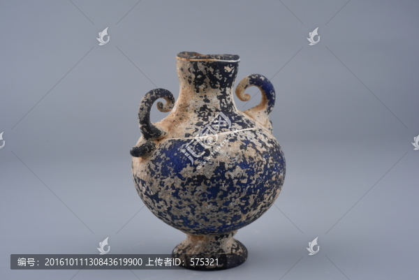 琉璃,戰(zhàn)國藍(lán)底琉璃瓶