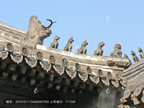 法源寺房頂獸類雕塑裝飾