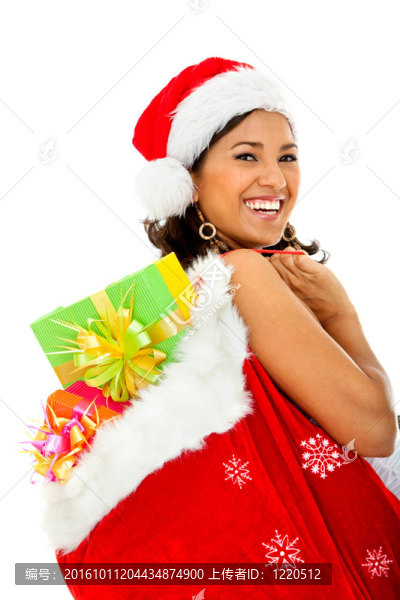 Santa女人與禮物