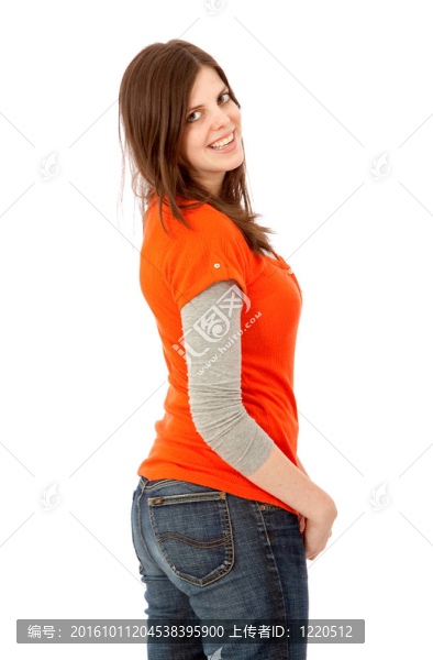 隨便的女人微笑