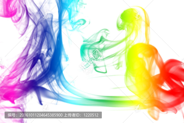 七彩的彩虹smokecolorful彩虹煙
