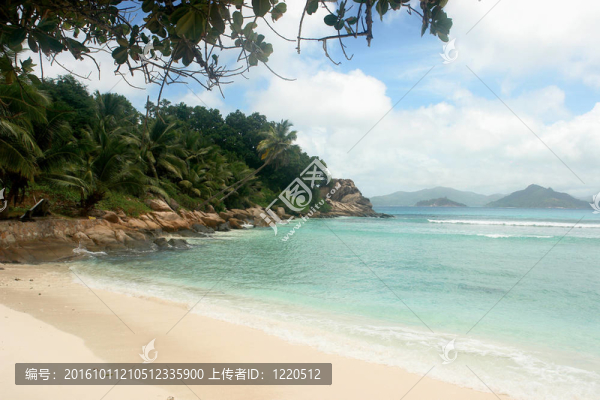 塞舌爾海灘。拉迪格島島。