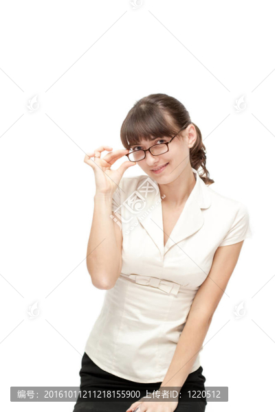 快樂(lè)的女商人提出分離