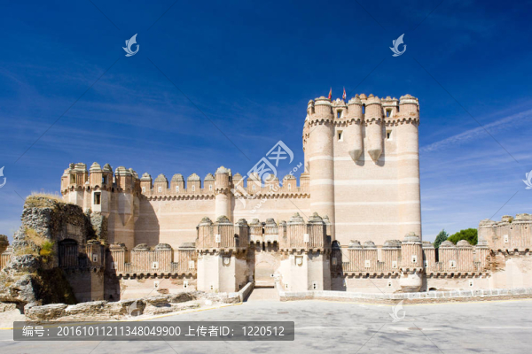 可口的城堡；Segovia,Province；卡斯蒂利亞和列昂；西班牙