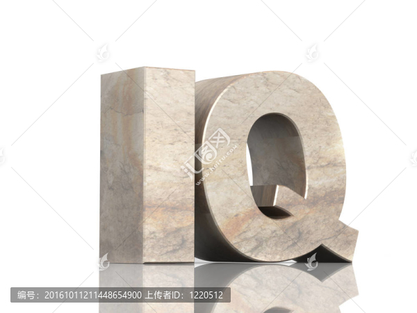 石頭3D字母I和Q