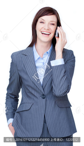 孤立的漂亮的女商人
