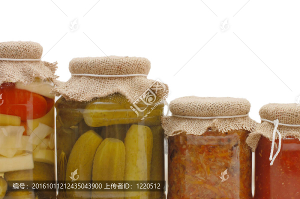 玻璃瓶罐頭蔬菜分離