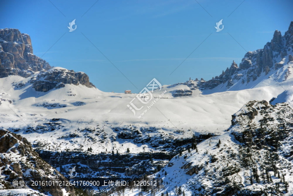 阿爾卑斯的冬天；Dolomites；意大利；2007