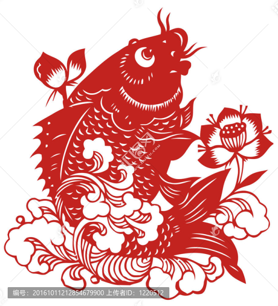 中國魚剪紙