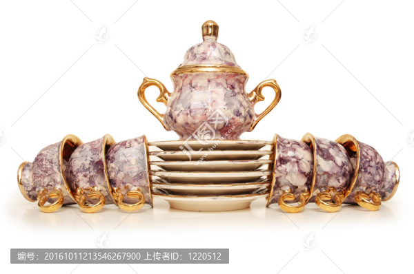 白色的六杯茶組
