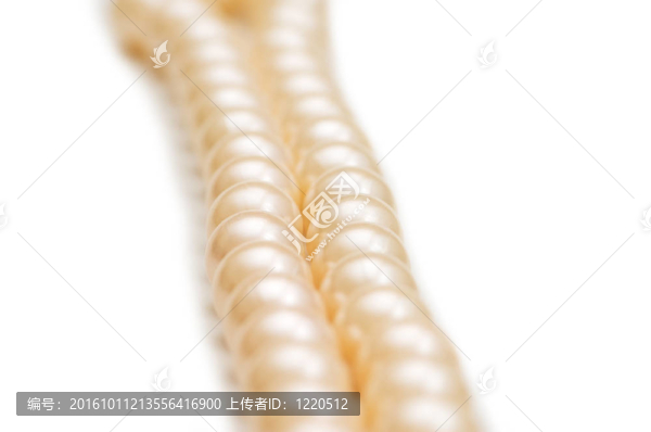 珍珠項鏈白色淺景深