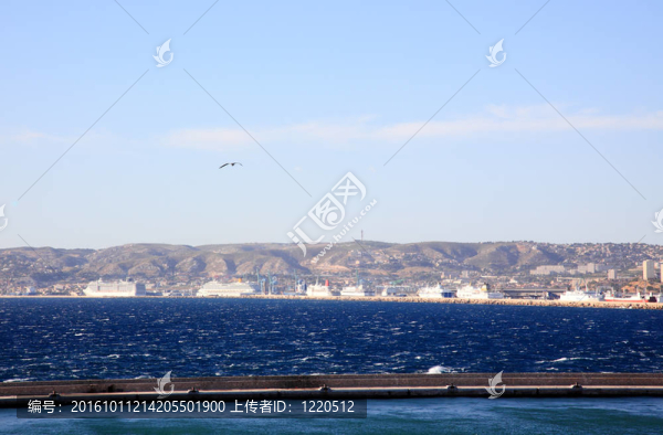 馬賽市海岸鳥瞰圖