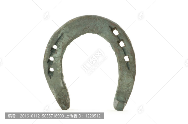白色上隔離的金屬馬鞋