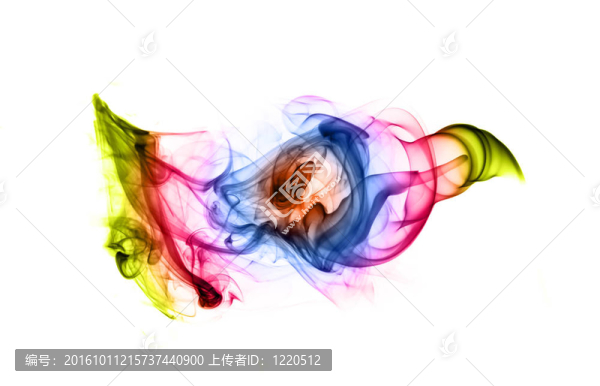 多彩抽象的油煙