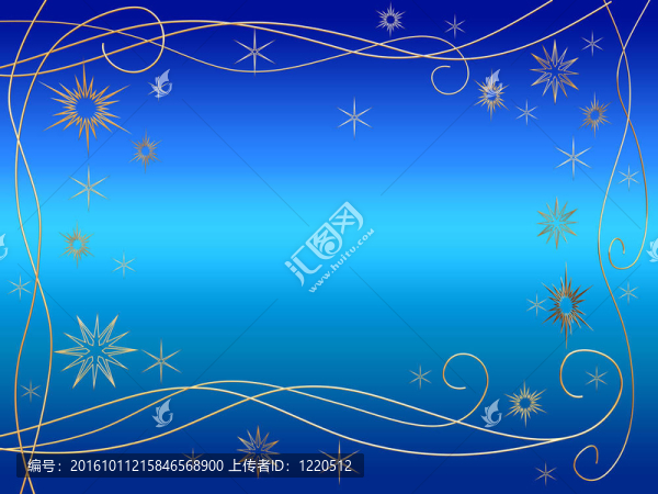 3D金色雪花2