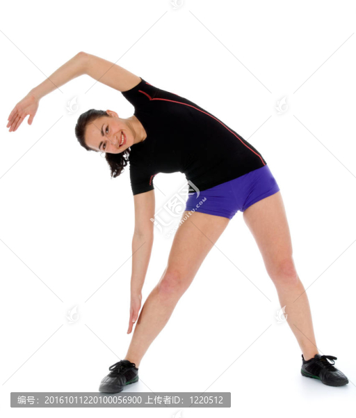 女人練習(xí)健身