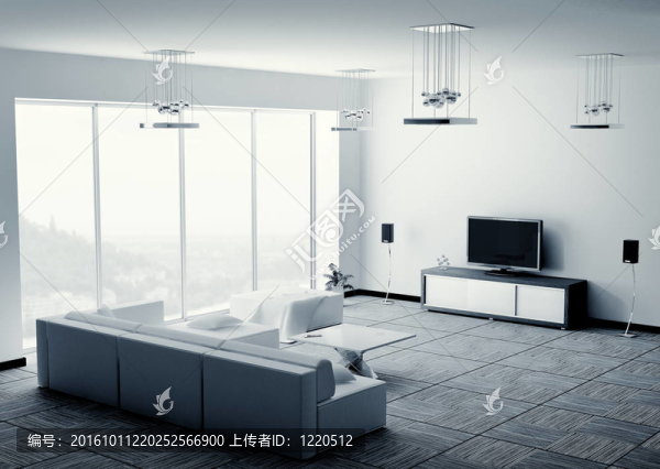 客廳室內(nèi)3D渲染
