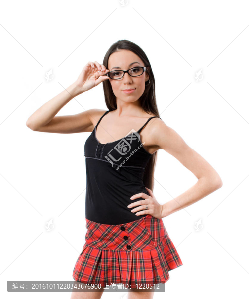 漂亮苗條的女生長(zhǎng)頭發(fā)的分離
