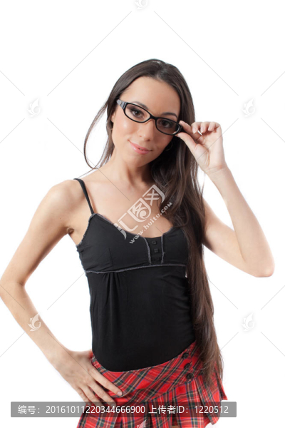 漂亮苗條的女生長頭發(fā)的分離