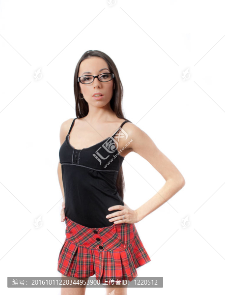 漂亮苗條的女生長頭發(fā)的分離