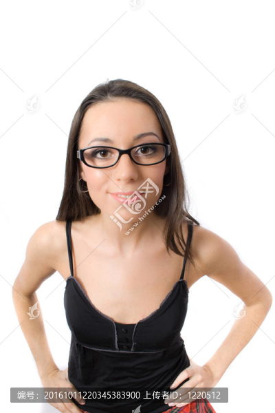 漂亮苗條的女生長(zhǎng)頭發(fā)的分離