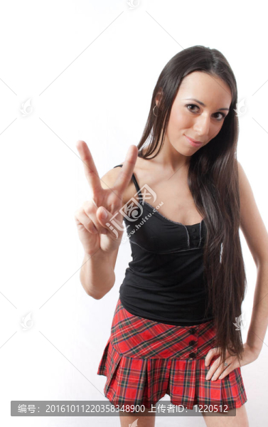 漂亮苗條的女生長頭發(fā)的分離